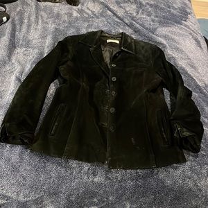 Kate hill button down leather jacket. Size PS